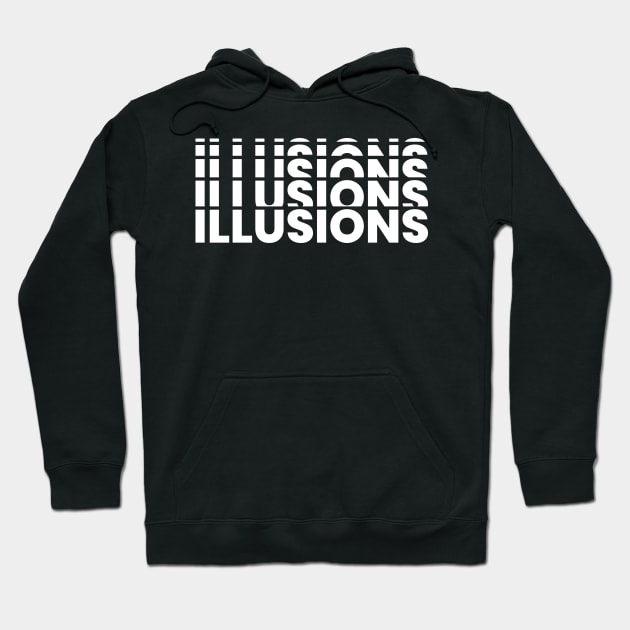 Illussions Text Hoodie by ezral